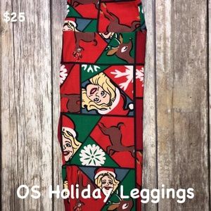 LuLaRoe OS Christmas Leggings New with Tags
